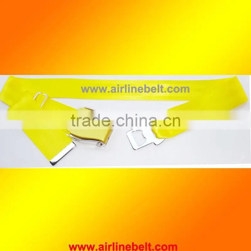Various colors airplane belt with metal end pieces/Beer bottle opener