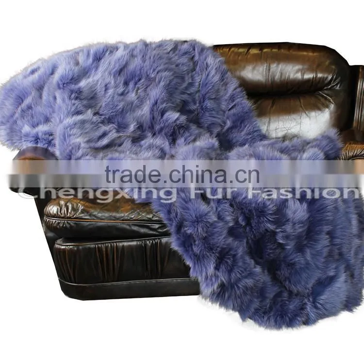 CX-D-117 Blanket Baby/Baby Real Fox Fur Blanket Custom Blanket