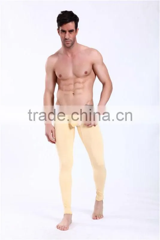 Good quality black modal men long johns /Casual pants tight trousers