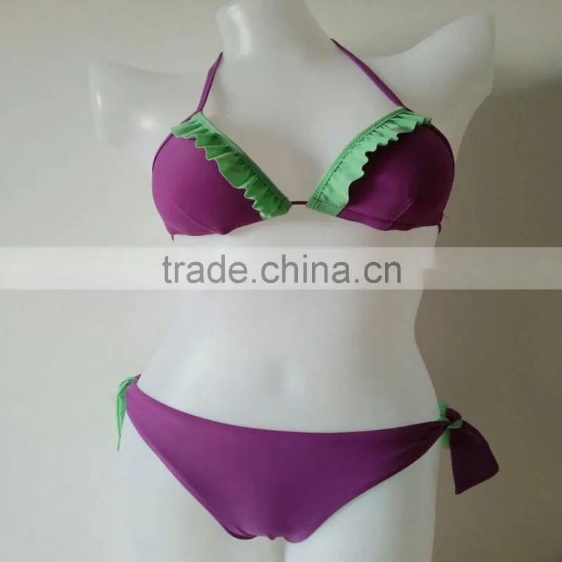 Top quality new arrival awesome hot black women bikini push up swimwear