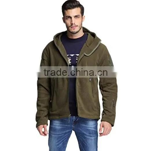 full zipper custom brand logo micro polar fleece hoodie