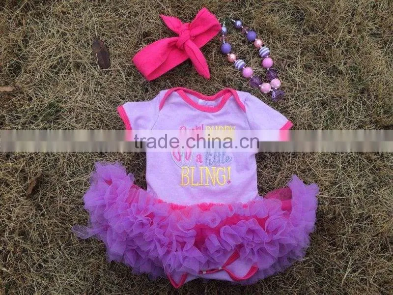 2015 baby easter rompers baby girls rompers with tutu dress short sleeve with matching bow and necklace set