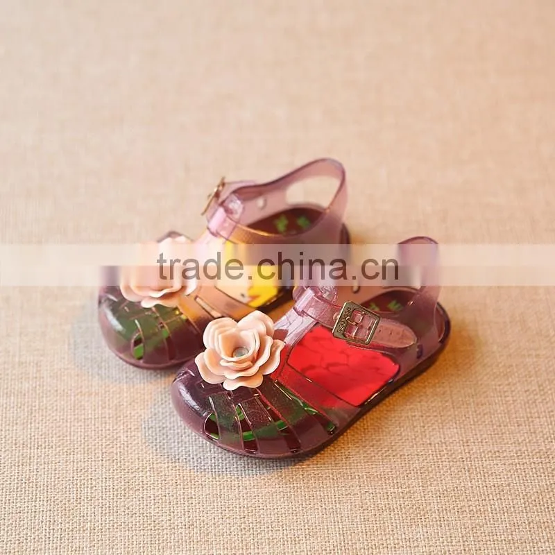 floral girl summer jelly sandals, flower girl melissa sandals