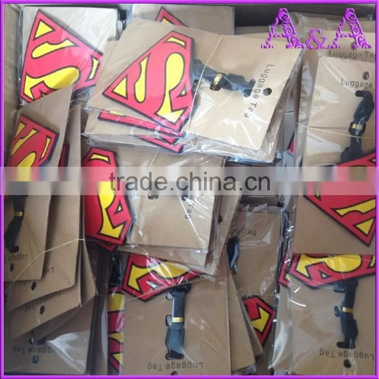 genuine leather PU luggage tag with deboss emboss logo