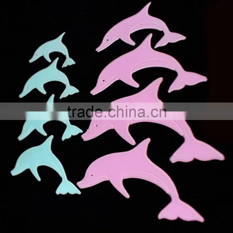 Glow in dark dinosaur wall sticker PP luminous fluorescent wall cling customized removable wall sticker