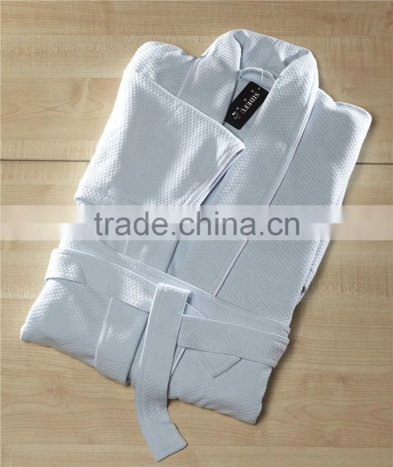 Hotel white shawl collar modal bathrobe men long style dressing gown for men
