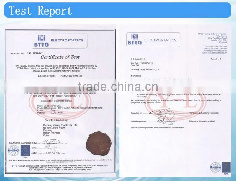 100% polyester anti-static overalls used oil station
