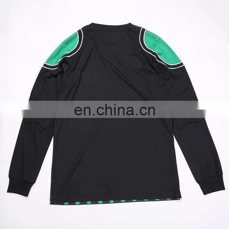 Long Sleeves Custom Black Soccer Referee Jersey