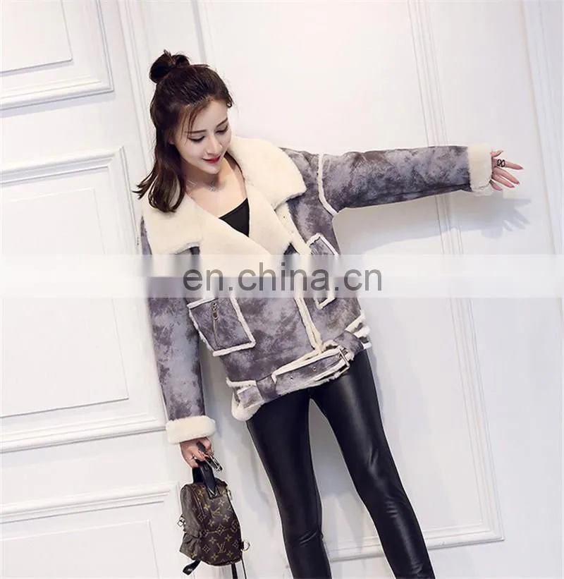 2016 Whoesale Cheap Real Fur Women Lambskin Green Leather Jacket