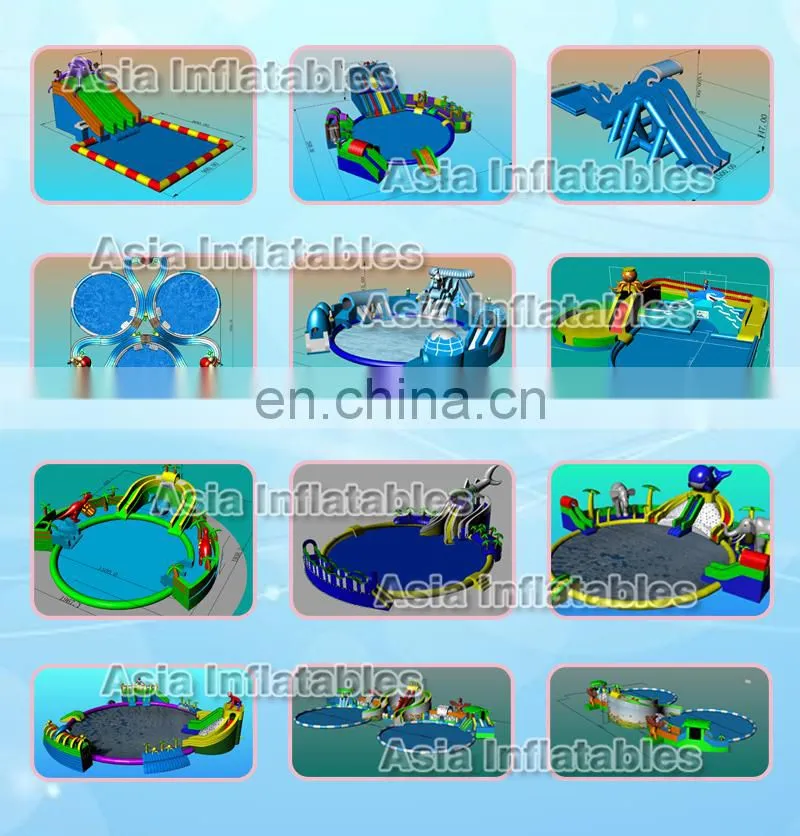 Inflatable Water Park , Water Amusement Park , Gaint Slide For Water Park