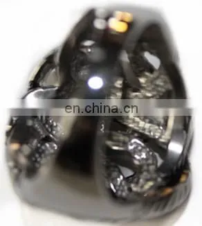 2014 fashion stainless steel textured rings handcuff ring
