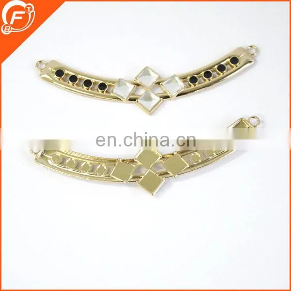 fantastic fashion nice imitation gold color moon shap metal accessory for clothes