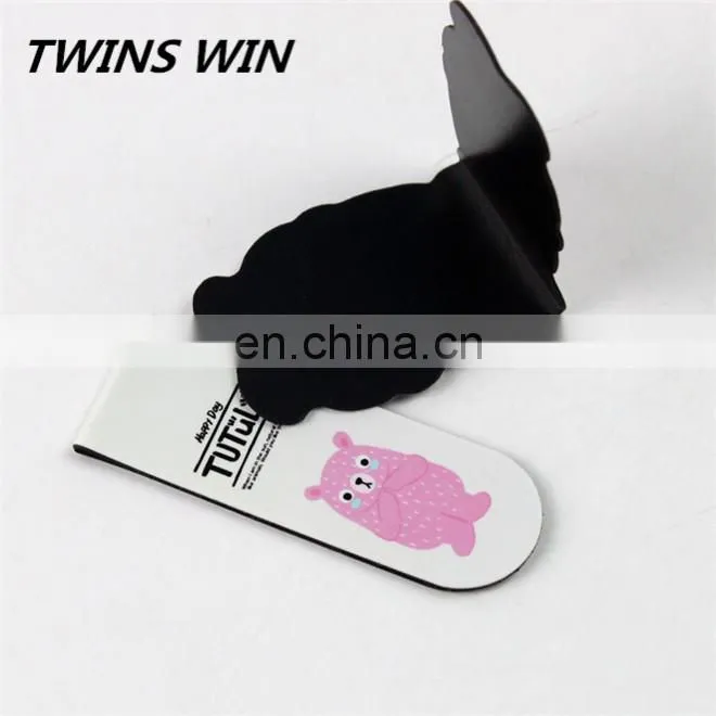 best price cute stationery school supplies wholesale from china , custom-made magnetic metal animal design bookmark