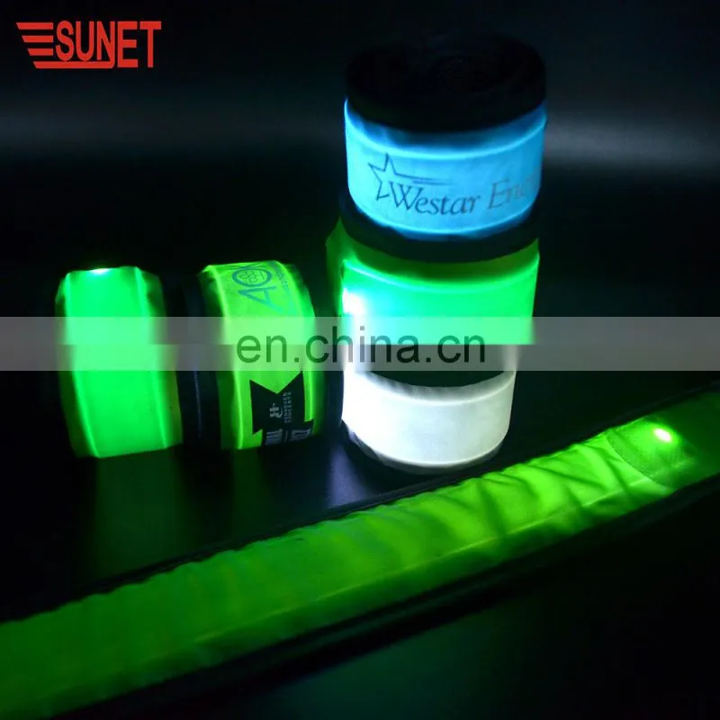 Factory Outlet Led Slap Band Led Slap Wristband Lightning Jogging Armband