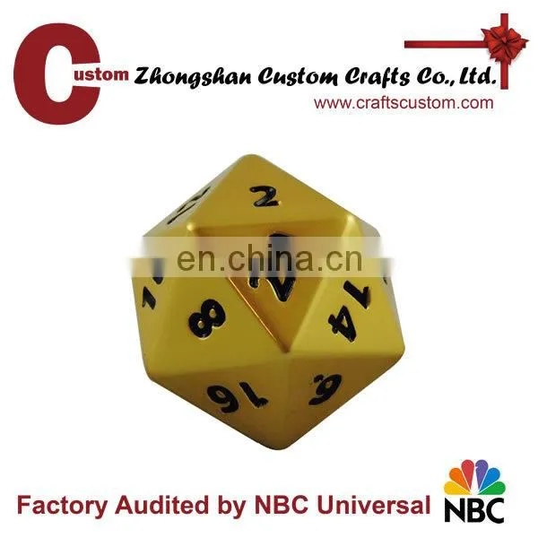Custom 20 sided metal RPG large blank dice