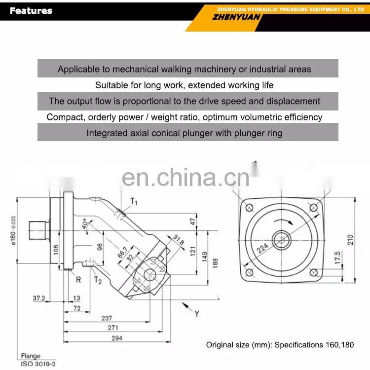 Modern design Rexroth hydraulic piston pump A2FM AA2FM63/61W-VSD527 hydraulic motor
