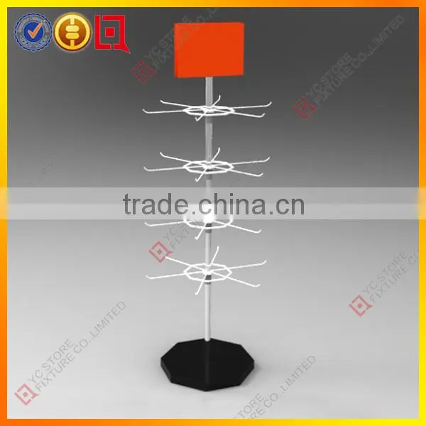 Good quality stainless steel sock display stand with sign