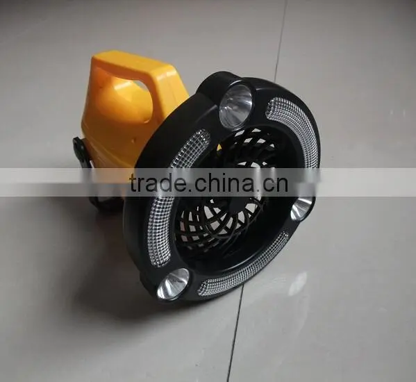 China made camping led light emergency rechargeable fan