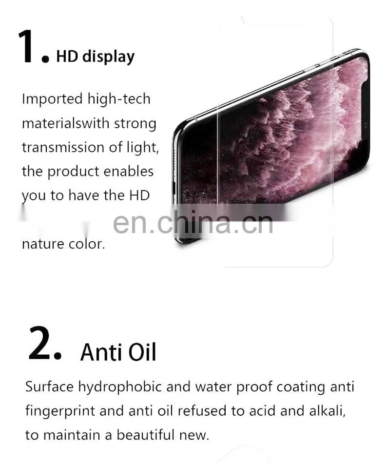 New hot-selling surface mobile phone screen for iPhone 6/7/8/11 pro max tempered glass screen protector Phone film