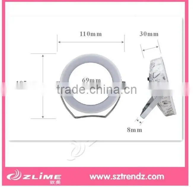 3 times magnifying LED make up mirror