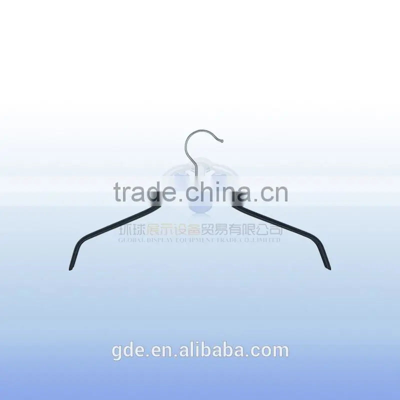 Black PVC coated clothes hanger with best price