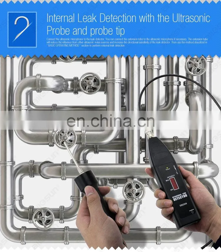 All-Sun EM2268 Ultrasonic Leak Detector Transmitter 36KHz-44KHz Sensor Gas Leak Multifunction Gas Analyzer