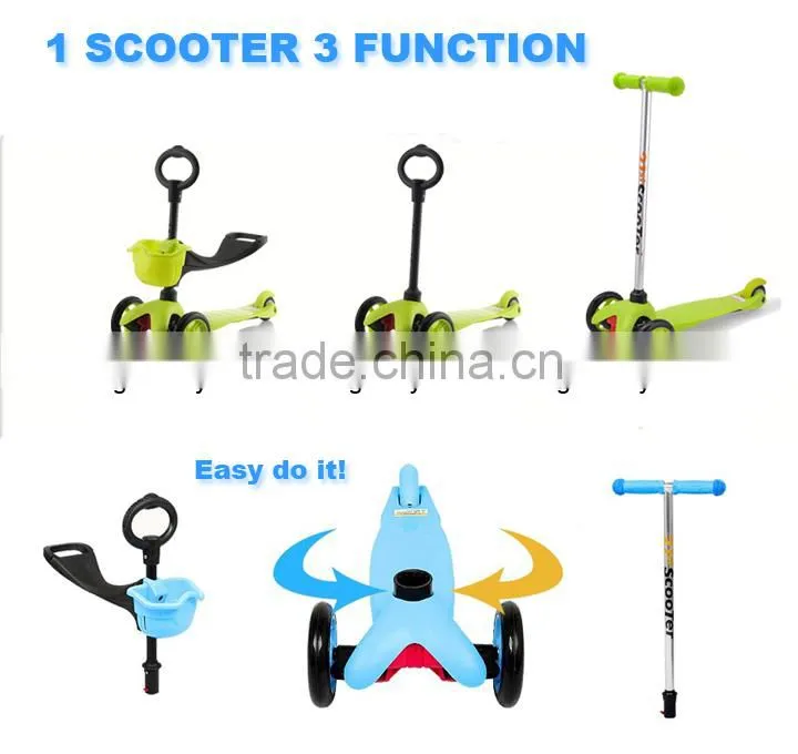 mini wholesale kick 3 in 1 scooter