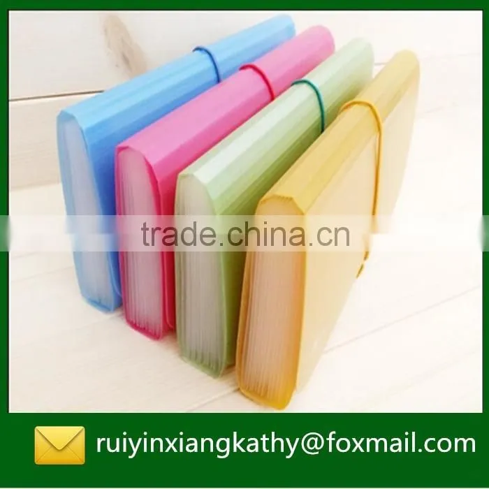 Executive multi-pockets expanding wallet file folder with elastic bands