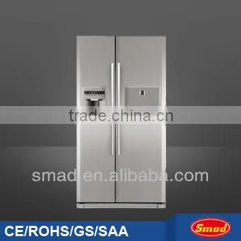 Defrost side by side refrigerator with home minibar