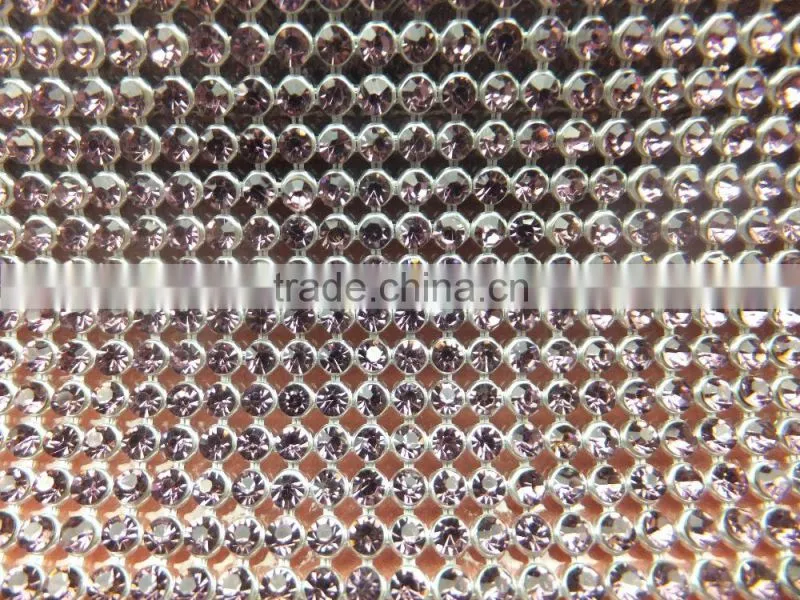 Crystal strass Mesh with Black Base for Garments Decoration
