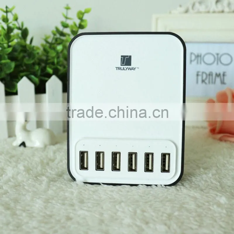 mini usb charger 40W 6 ports for smart phone