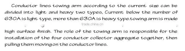 Best Quality Double Conductor Bar System Collector Support /KLIFTING Shangdong