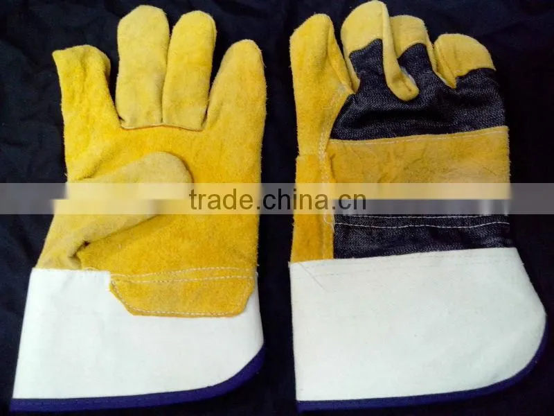 10.5" Cow Split Leather Full Palm Working Gloves