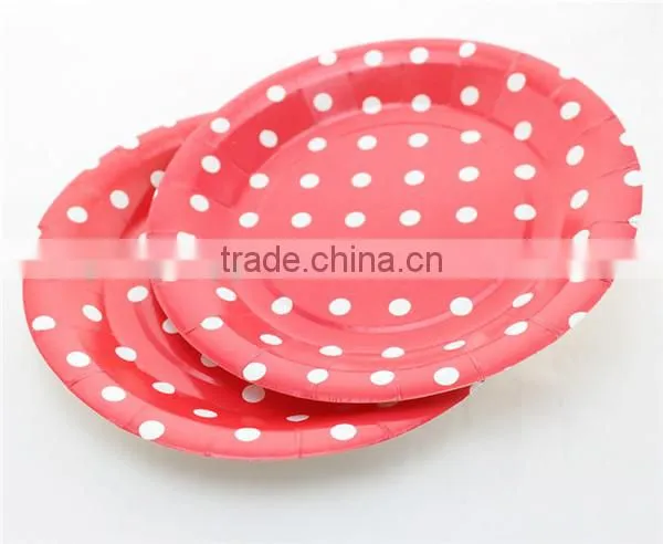 Birthday products supplies 7 inch mix pattern round paper plates