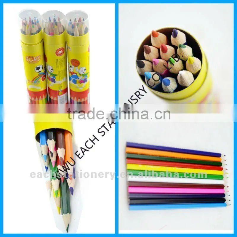 12 pcs wooden color pencil tube set