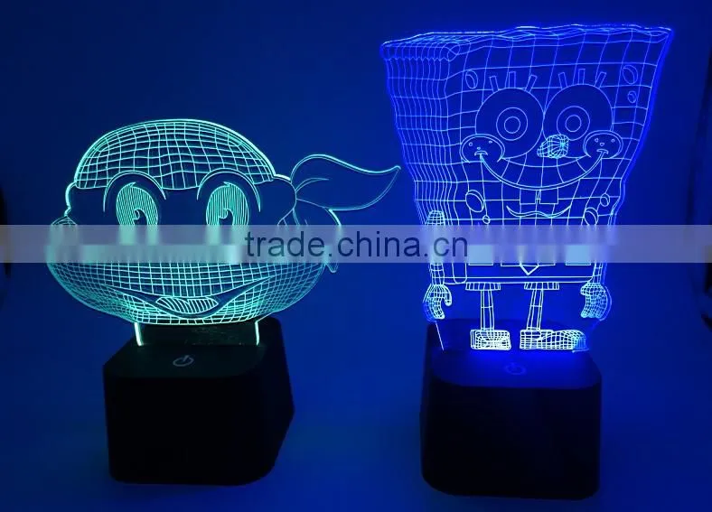 Animal Shaped Touching LED Light 3D Effect Mood Light