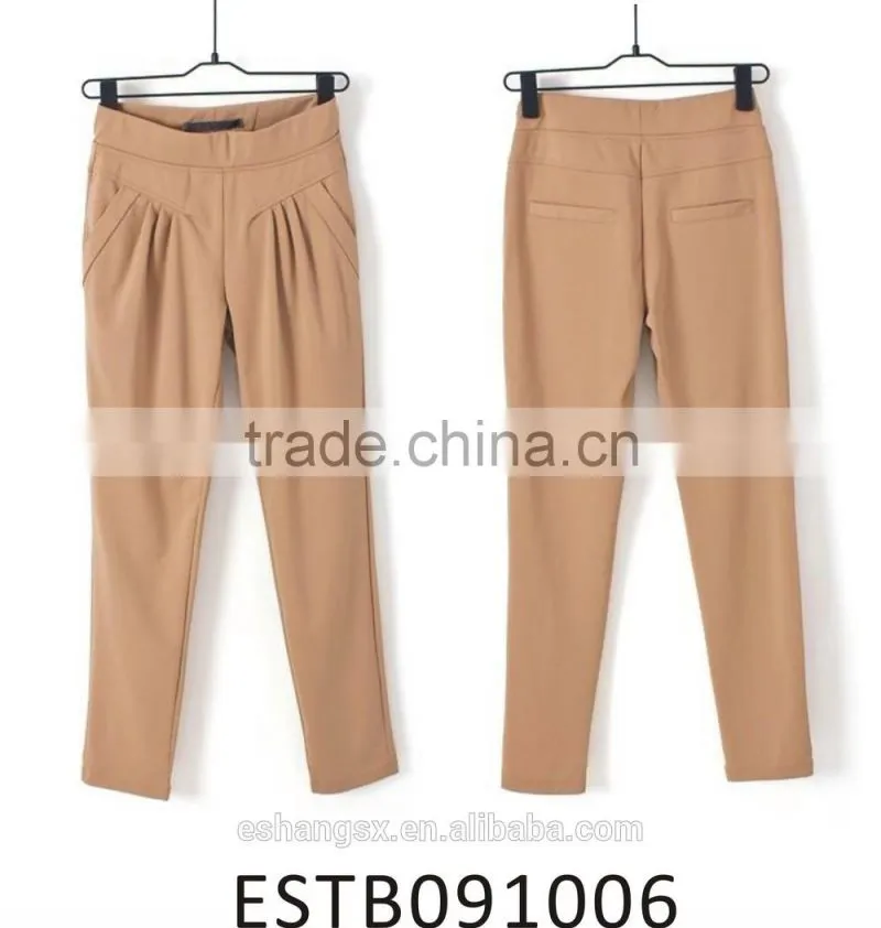 Ladies cotton ruffle formal fashion modal pants