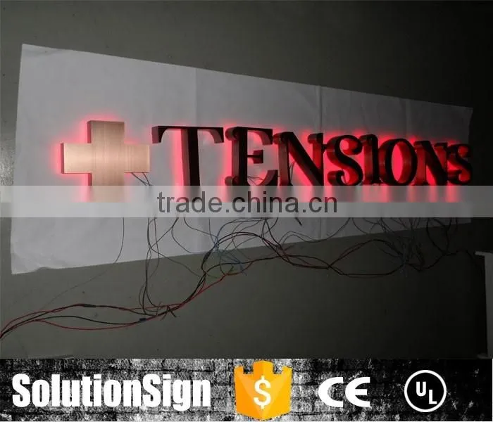 Waterproof outdoor advertising RGB led lighting backlit metal letter signs