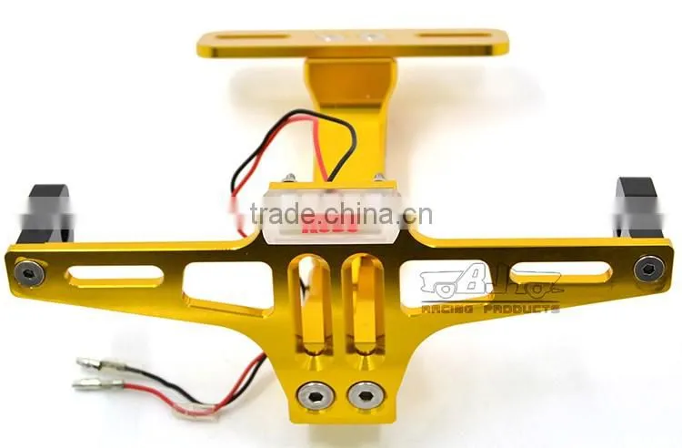 BJ-LPL-039 Aftermarket Aluminum Universal Motorbike License Plate Bracket Light with LED
