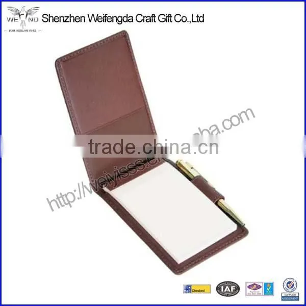 2015 High Quality Covenient Multi-color Small PU Leather Memo Pad