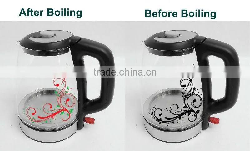 1.7L Color Changing Decor electrical Glass kettle