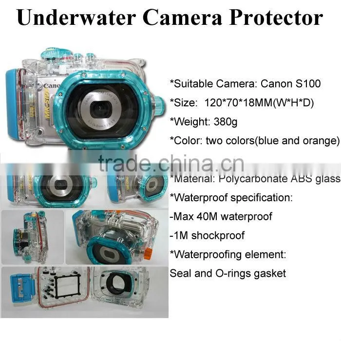 underwater 40M waterproof camera case for Conon S100