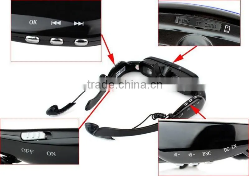 Virtual Private Theater Glasses with 52 Inch Wide Screen Display