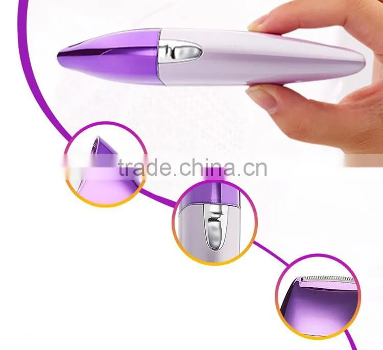 Portable epilator for women Battery Operate lady hair remover shaver wet dry