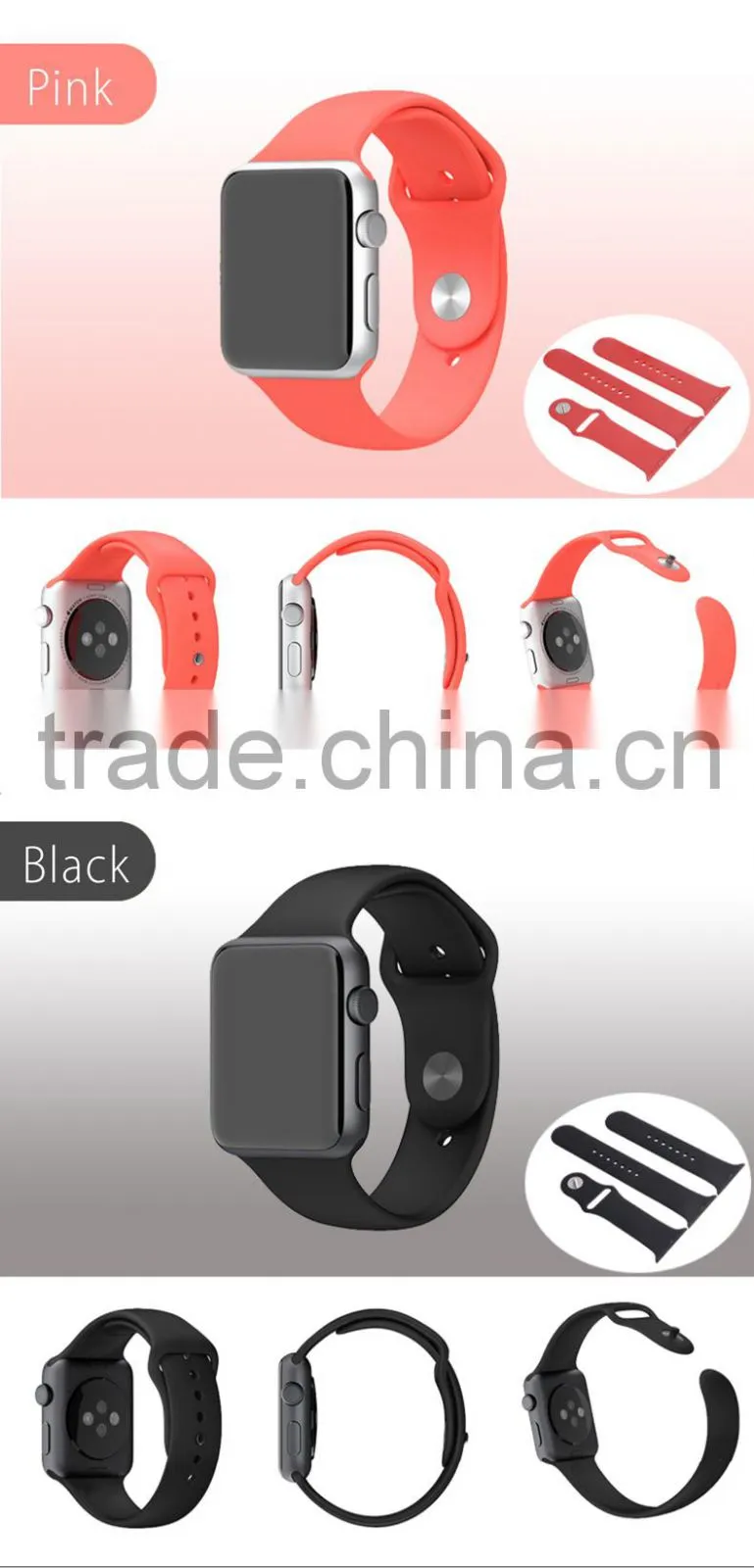 SHENGO Wholesale Cheap Silicone Watch Band for Apple Watch
