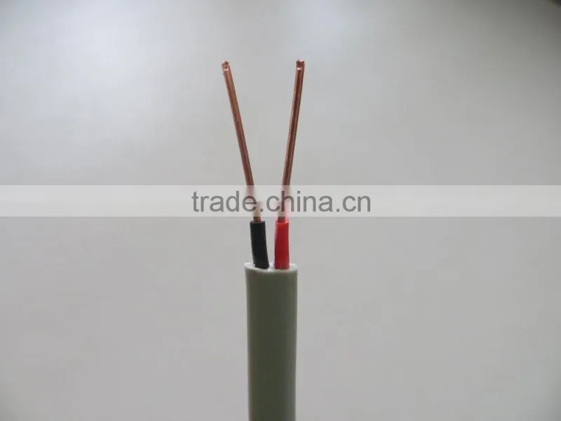 ELECTRICAL WIRE 2 cores PVC insulated and PVC sheathed flat electric wire to BS 6004