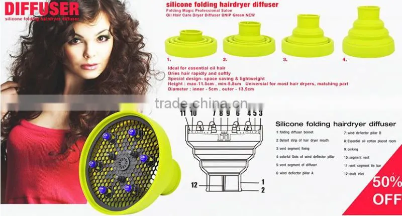 products for hair diffuser Portable Orange Silicone Finger Hair Blow Dryer Diffuser Universal