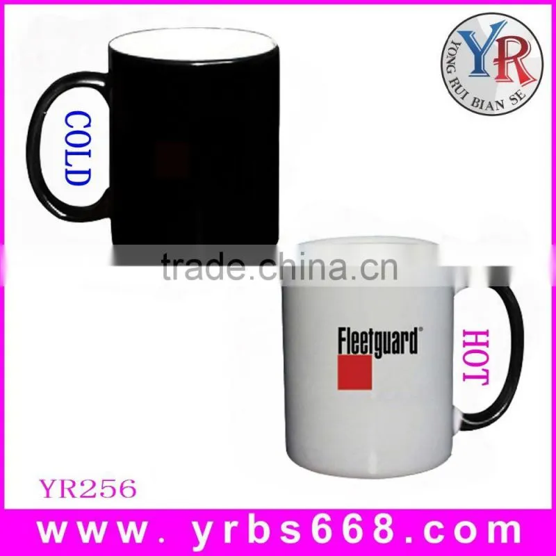 18 years factory selling custom logo color changing thermal tea magic photo mug