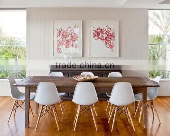 Factroy price plastic wooden with high legs dining chairs wholesale restaurant chairs