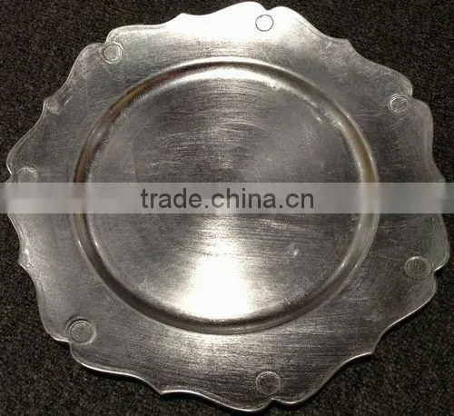 Silver charger plate